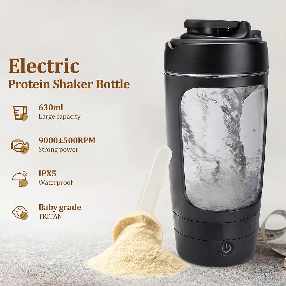 Elektryczny Shaker do Białka 650ml, Przenośny, Wielofunkcyjny Mikser Soków 🏋️♂️